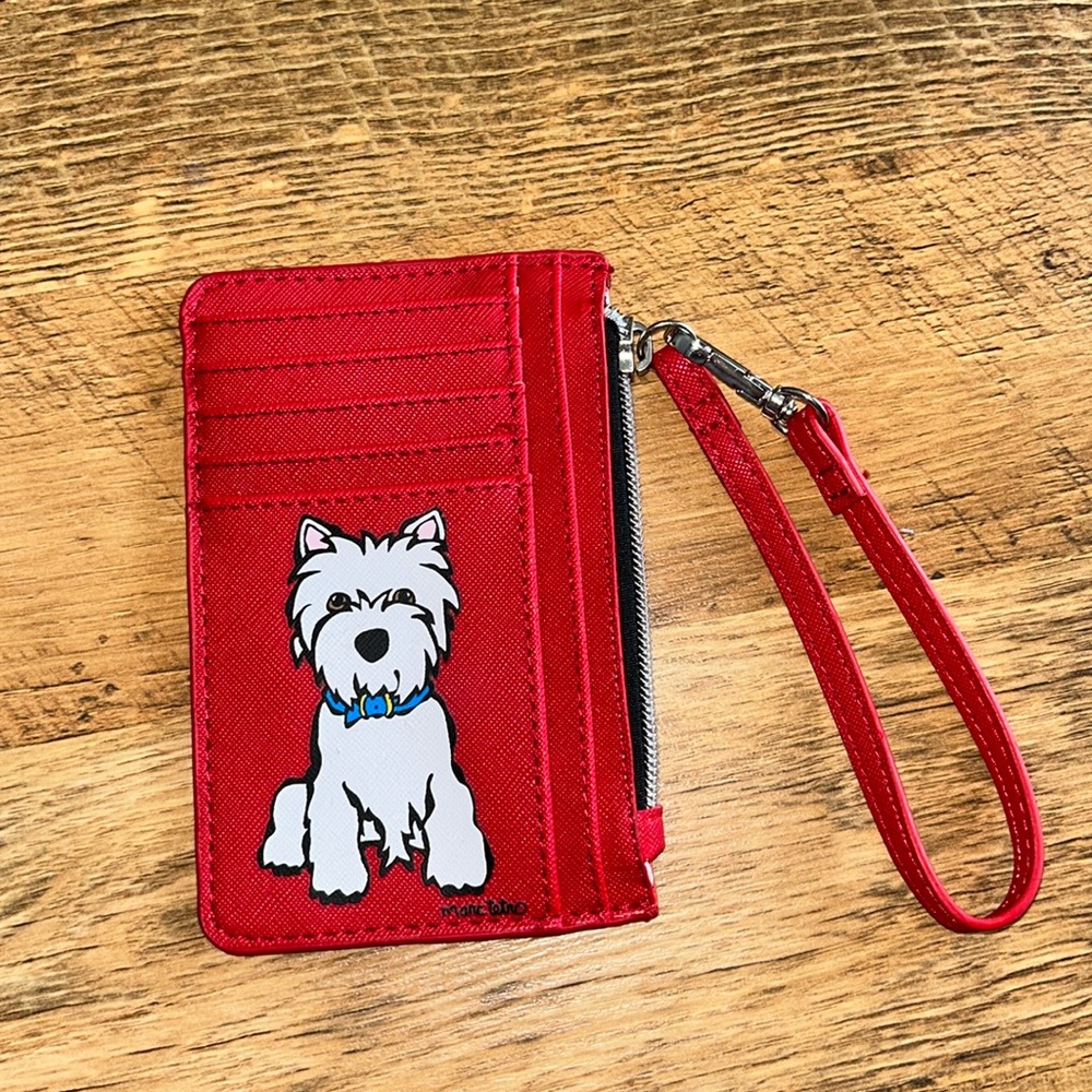 NWOT MARC TETRO WRISTLET Card holder West Highland terrier
